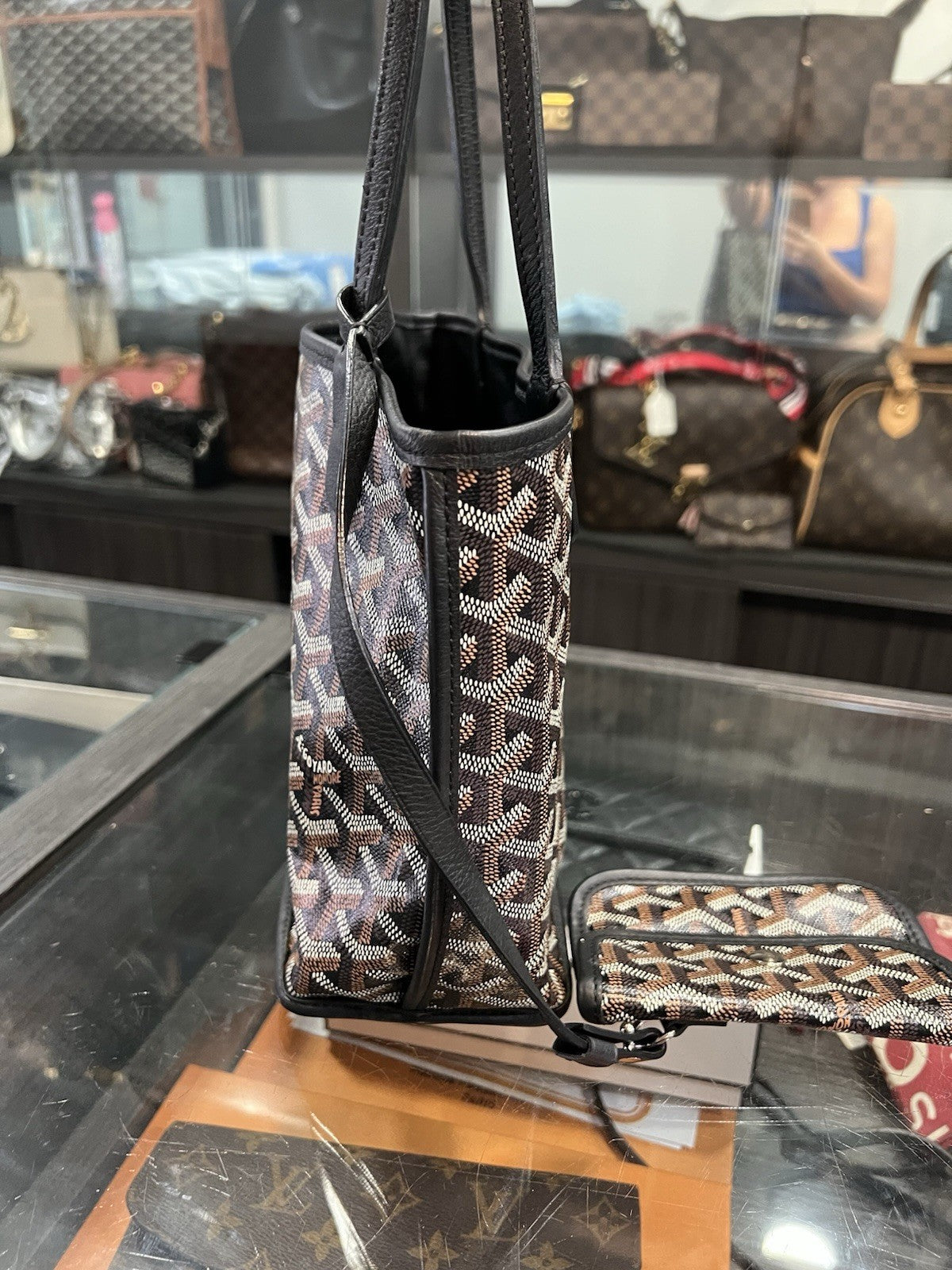 Goyard Anjou Pm Reversible Tote Bag Goyardine Certificate Of Authenticity
