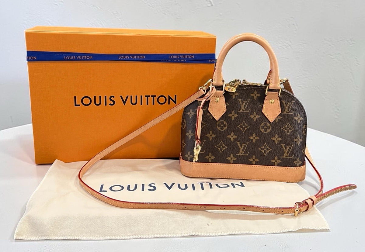 Louis Vuitton Monogram Alma BB W/Box Duster & Authenticity