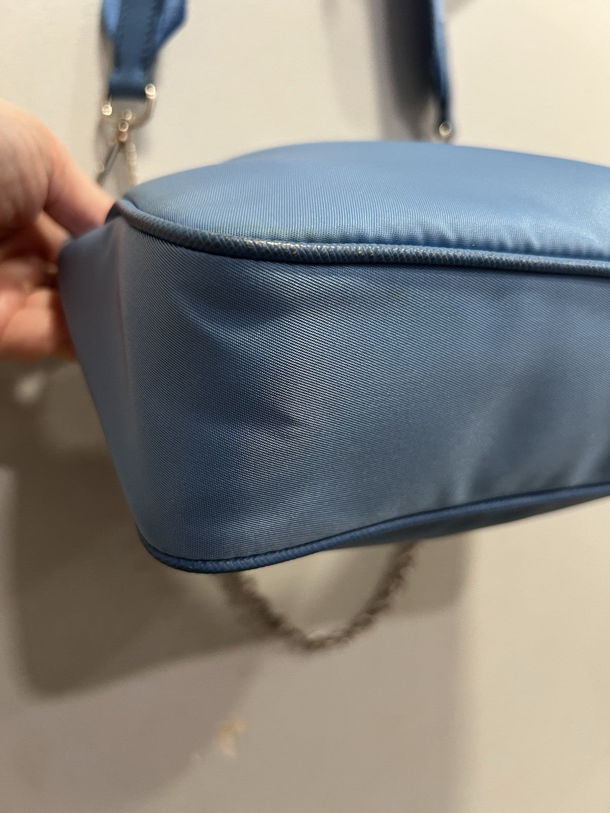 Prada Re-Edition 2005 Shoulder Tessuto Blue Nylon Shoulder Bag