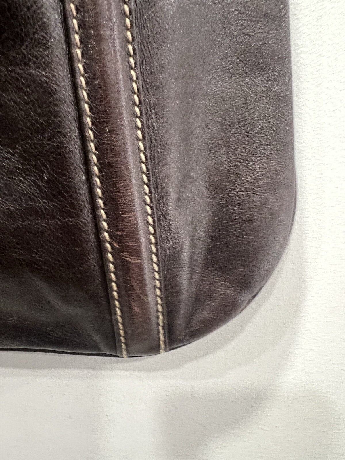 Gucci Leather Medium Britt Dark Brown Shoulder Bag With Authenticity