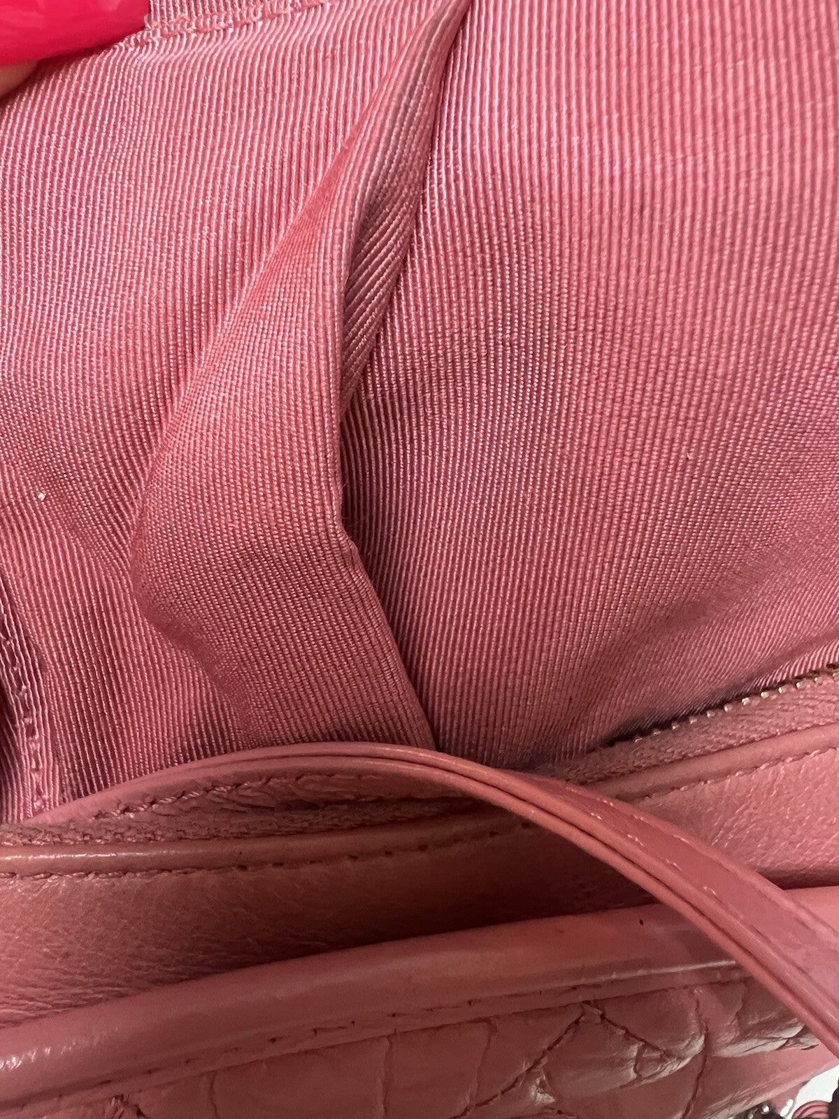 Chanel Gabrielle Pink Hobo Logo Handle Bag W/Certificate Of Authenticity