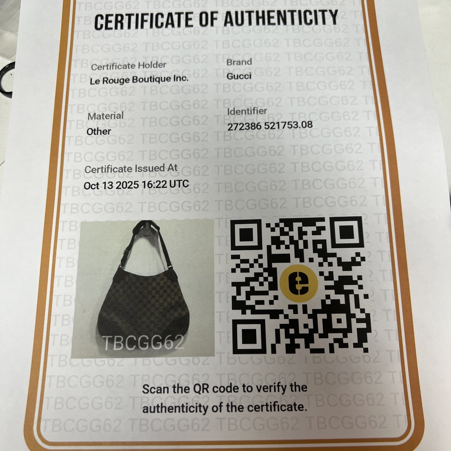 Gucci Charlotte Brown Leather/Denim Cloth Shoulder Bag RARE