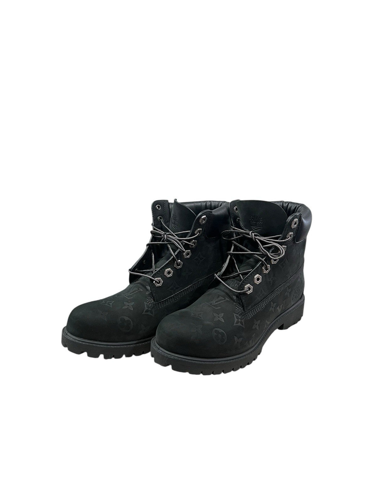 Louis Vuitton X Timberland Ankle 6in Boots US SIZE 9 Black Monogram Authentic