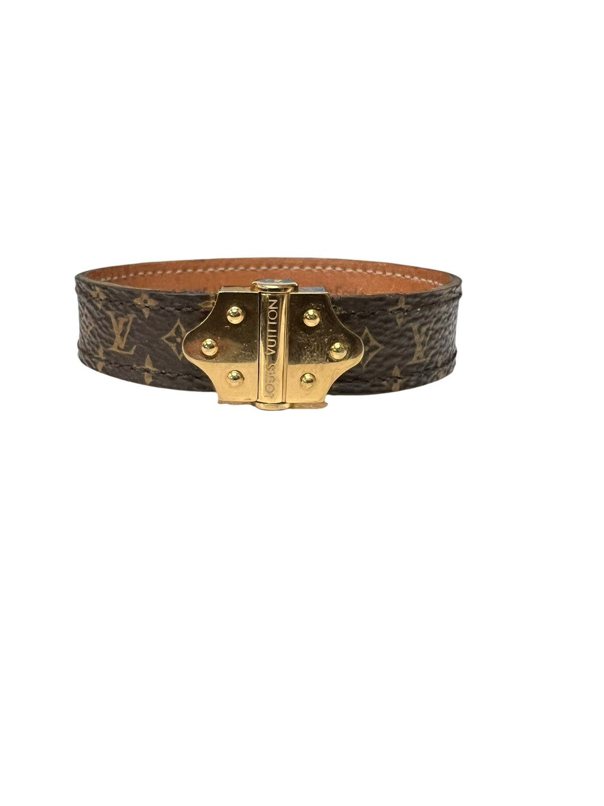 Louis Vuitton Nano Monogram Bracelet 17 Retail $315 6.75" AUTHENTIC