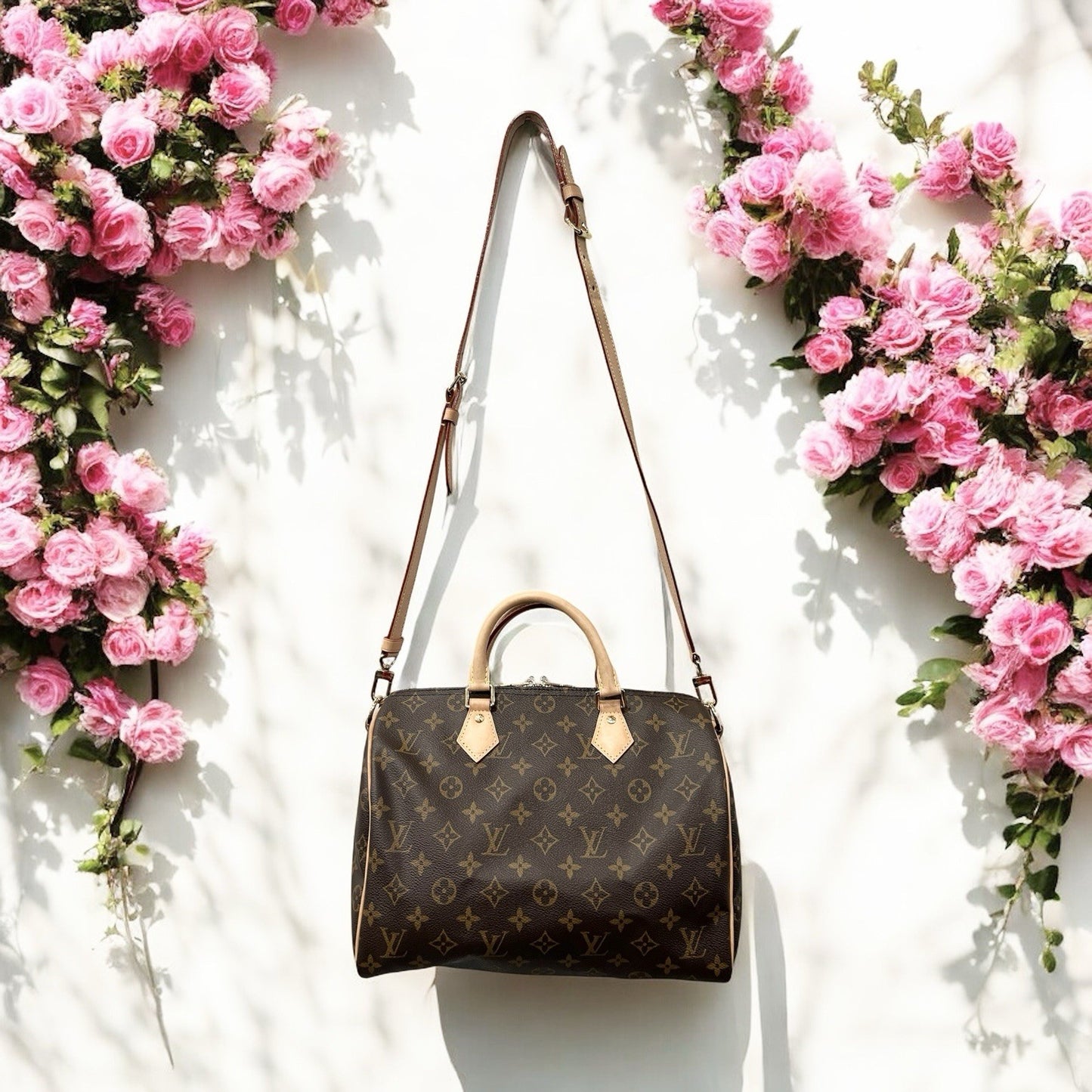 Louis Vuitton Monogram Speedy Bandouliere 30 W/Lock & Key