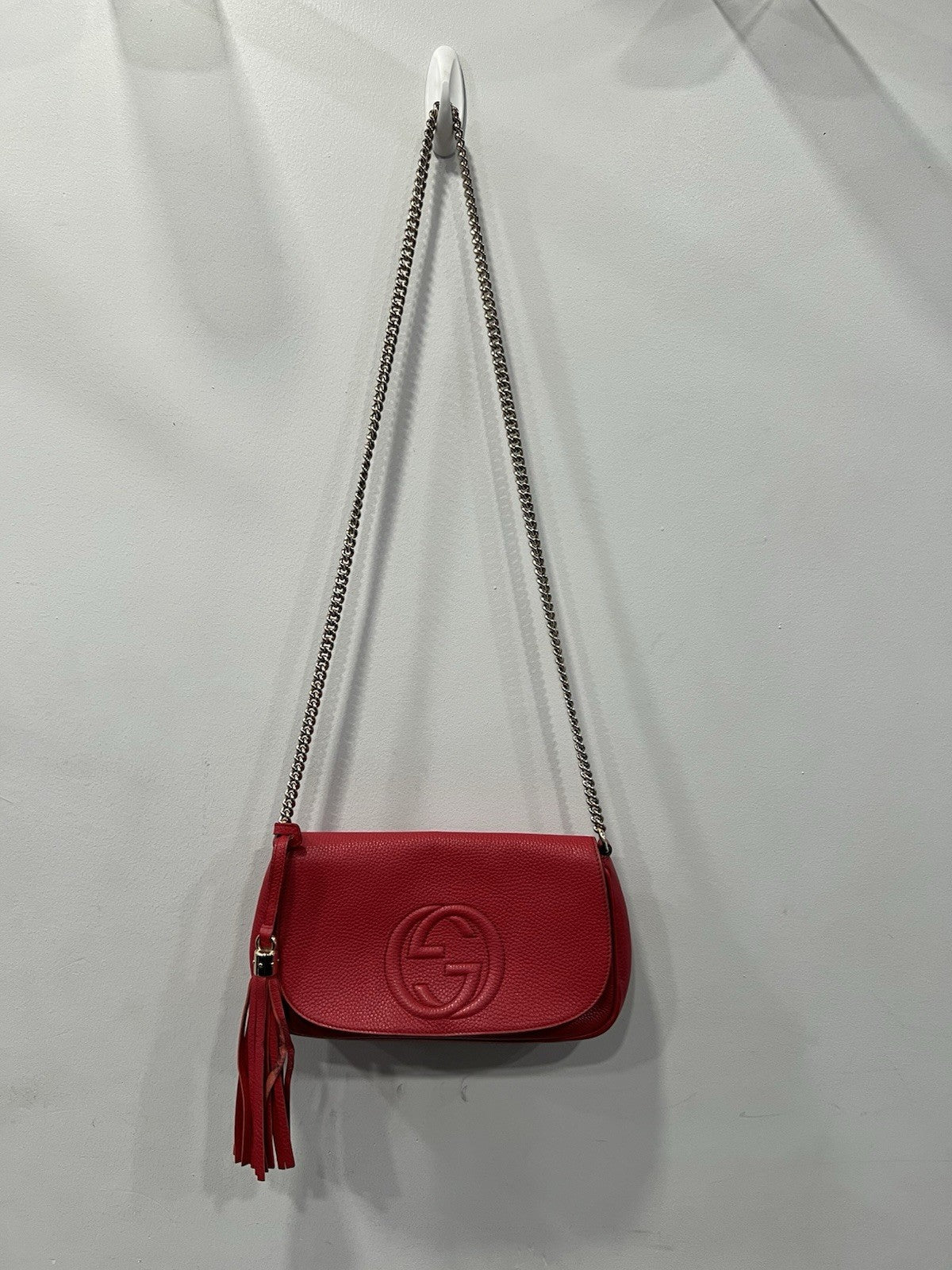 Gucci Red Classic Soho Flap Bag W/Authenticity