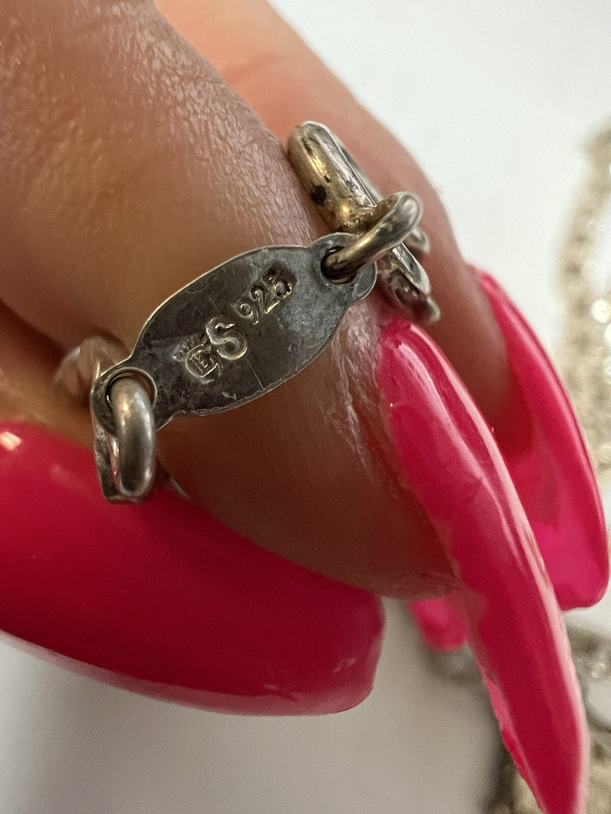 Henkel & Grosse Germany Sterling Silver Chain .925 W/ Lyric & Lore Pendant 32"