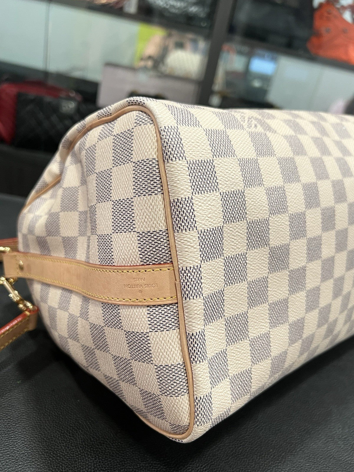 Louis Vuitton Speedy 30 Bandouliere Azure Retail $1980
