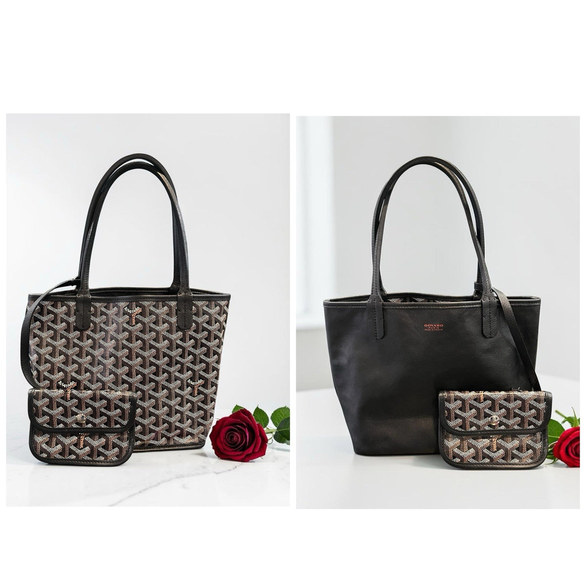 Goyard Anjou Pm Reversible Tote Bag Goyardine Certificate Of Authenticity