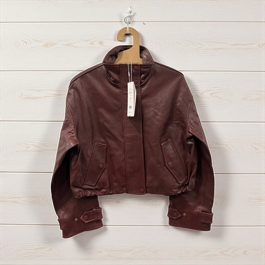 Veronica Beard Bateman Leather Jacket NWT Retail $1898 Size S