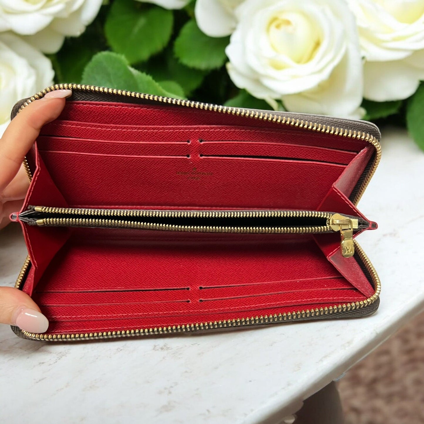 Louis Vuitton Clemence Wallet W/Certificate Of Authenticity