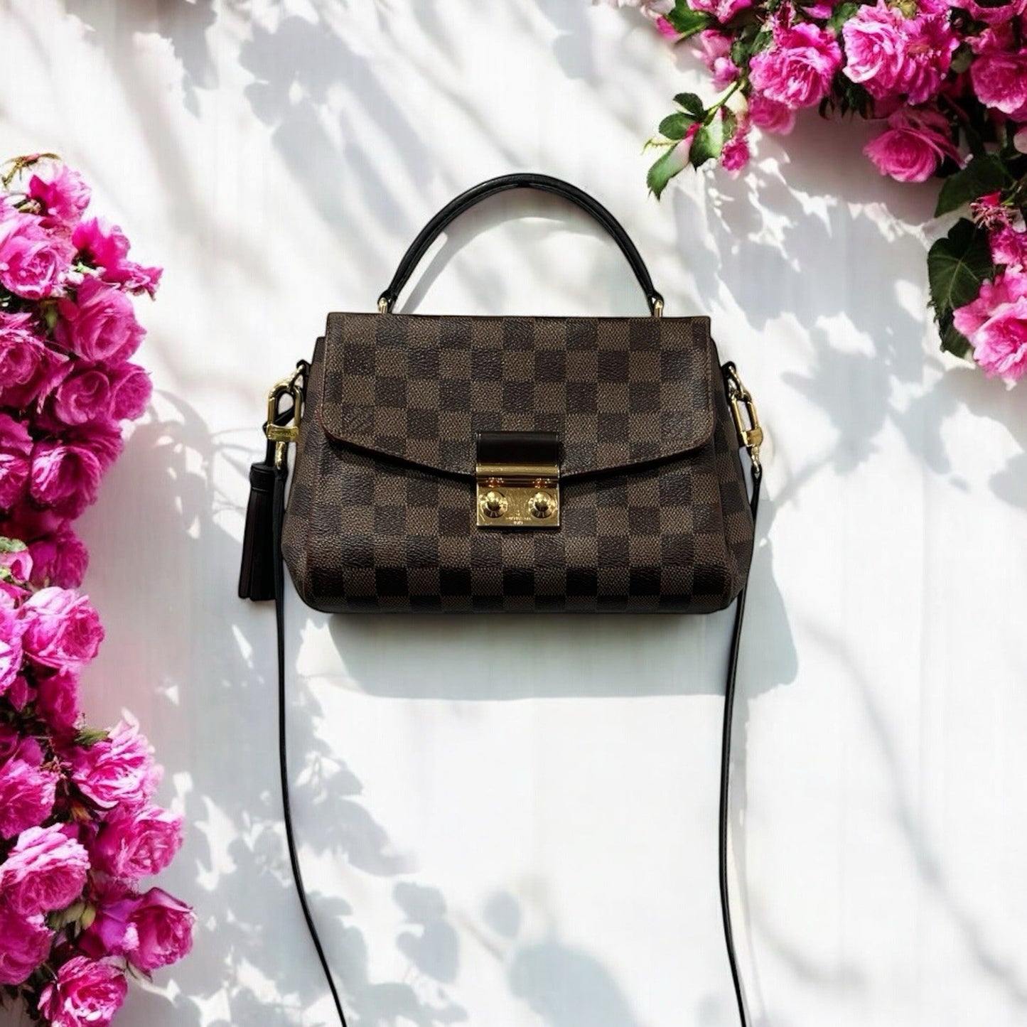 Louis Vuitton Damier Ebene Croisette Crossbody W/Authenticity