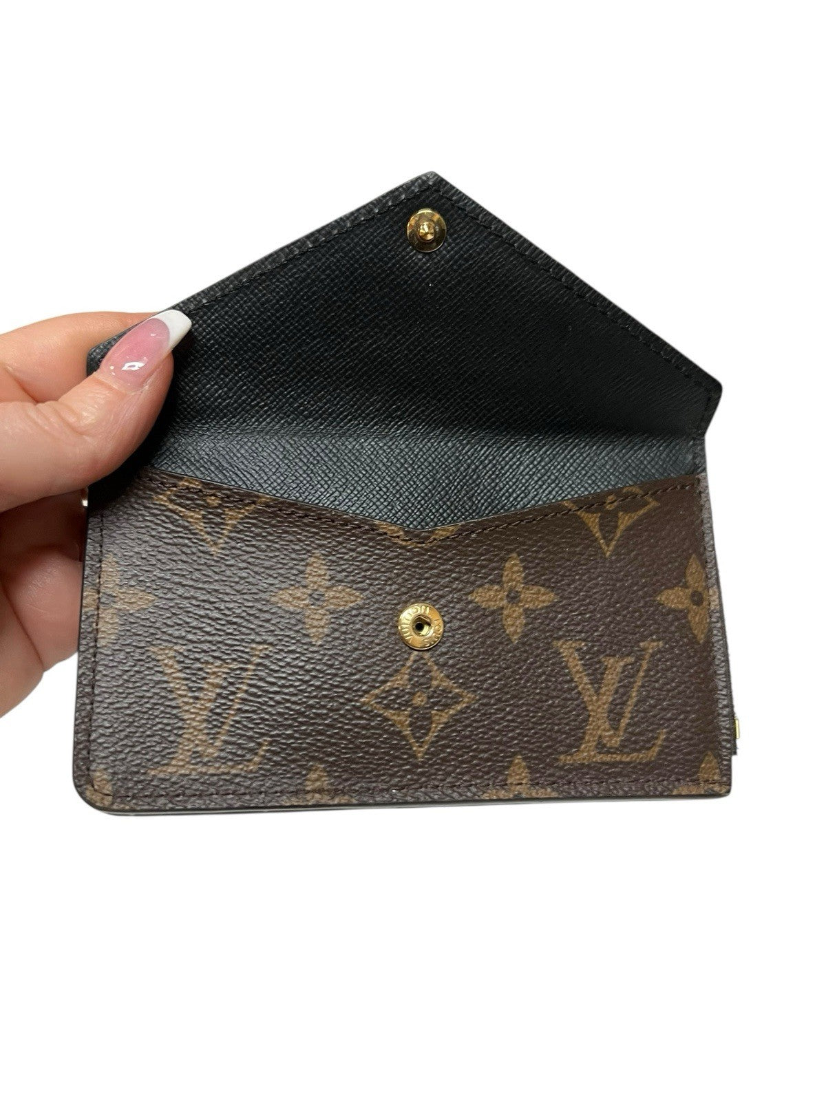 Louis Vuitton Recto Verso Card Case Wallet Monogram/Black With Authenticity