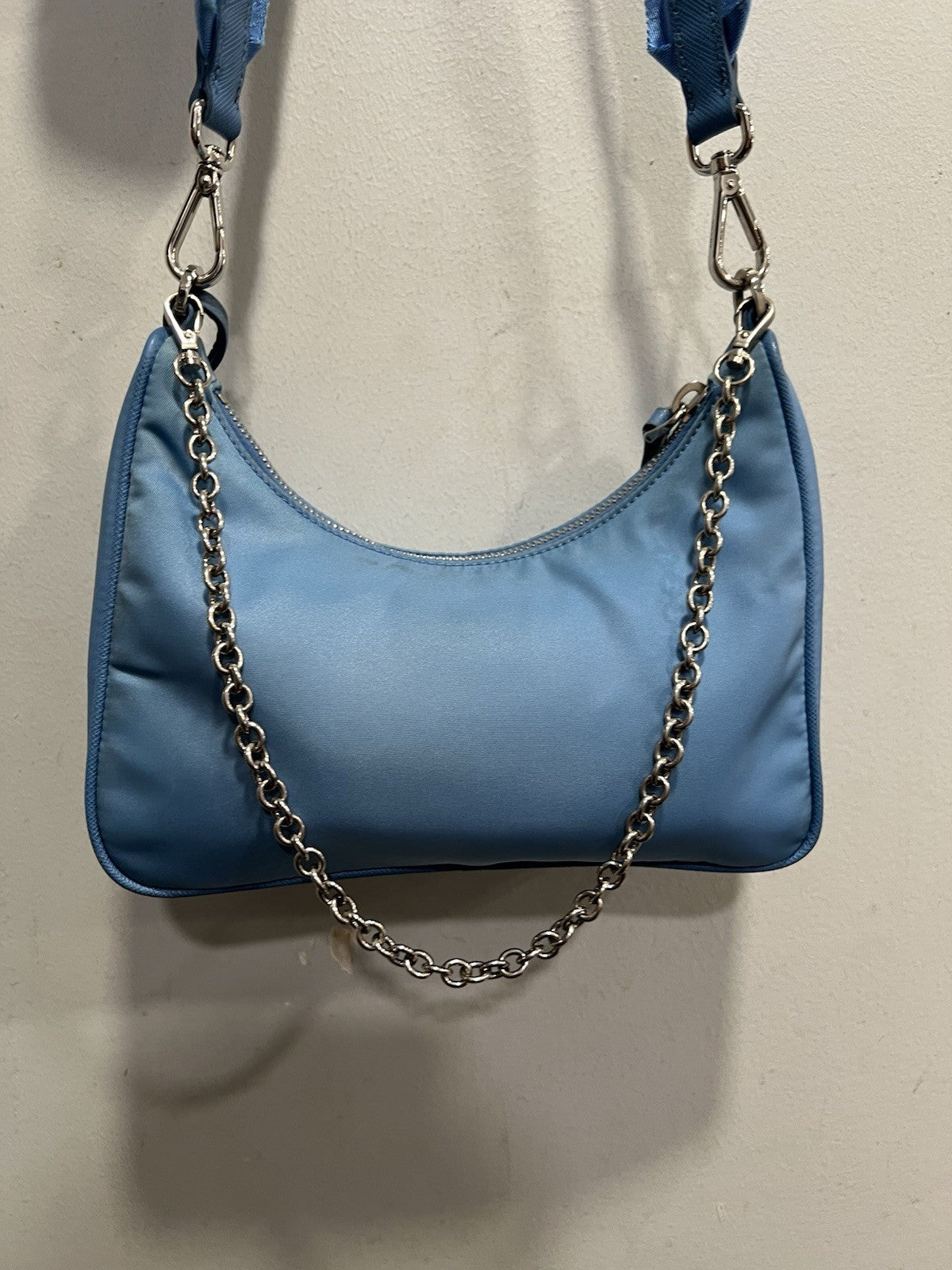 Prada Re-Edition 2005 Shoulder Tessuto Blue Nylon Shoulder Bag