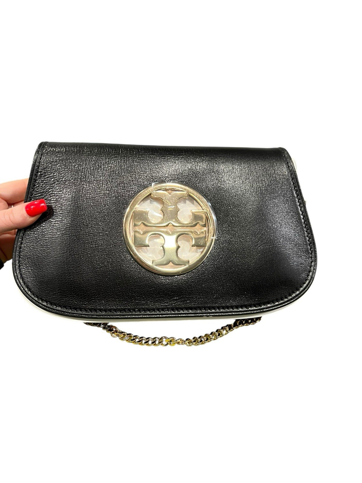 Tory Burch Black Reva Clutch Bag NWT & Duster