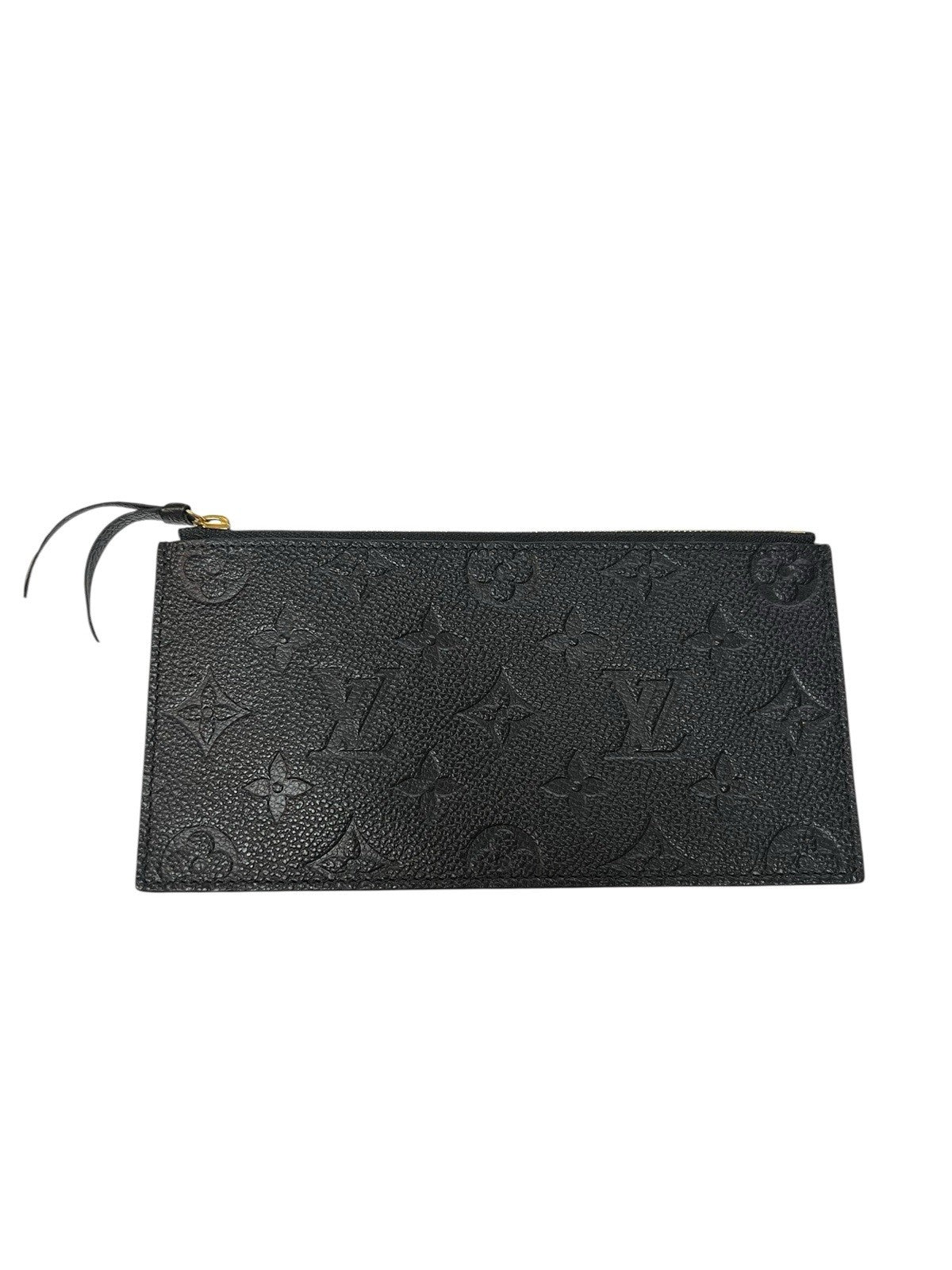 Louis Vuitton Noir Felicie Empreiente Zip Insert Pouch With Authenticity