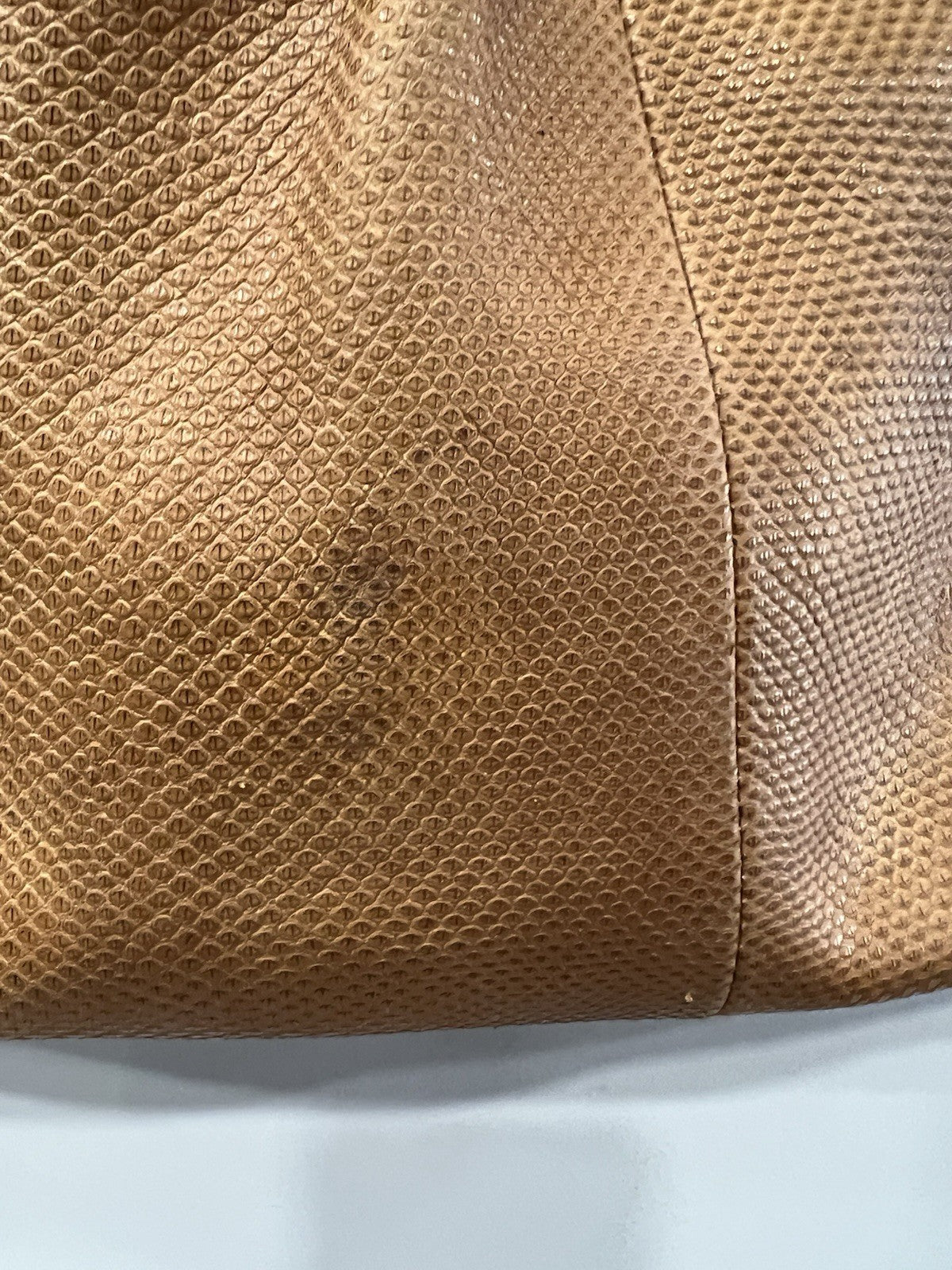 Gucci Vintage Lizard Cognac Limited Edition Handbag