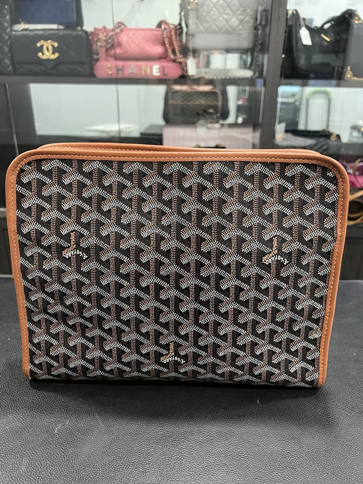 Goyard Jouvence Coated Canvas GM Toiletry Pouch W/Authentication