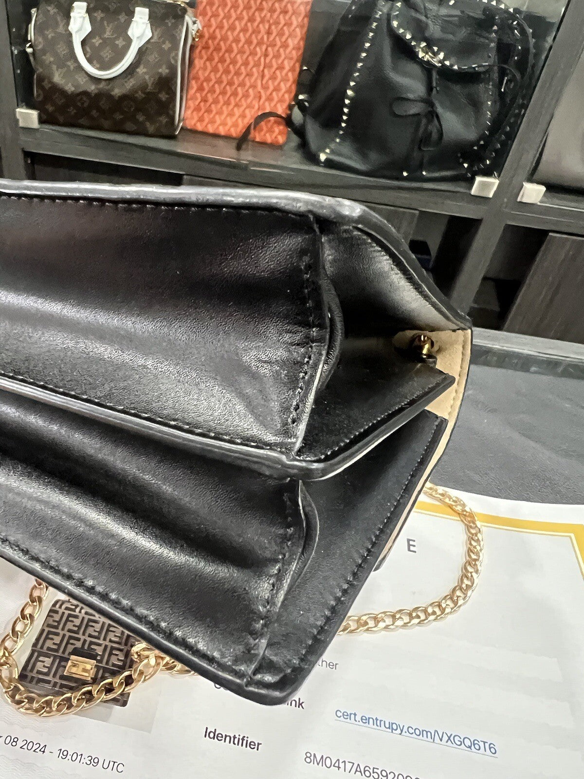 Fendi Kan U Small Top Handle Bag W/Certificate of Authenticity