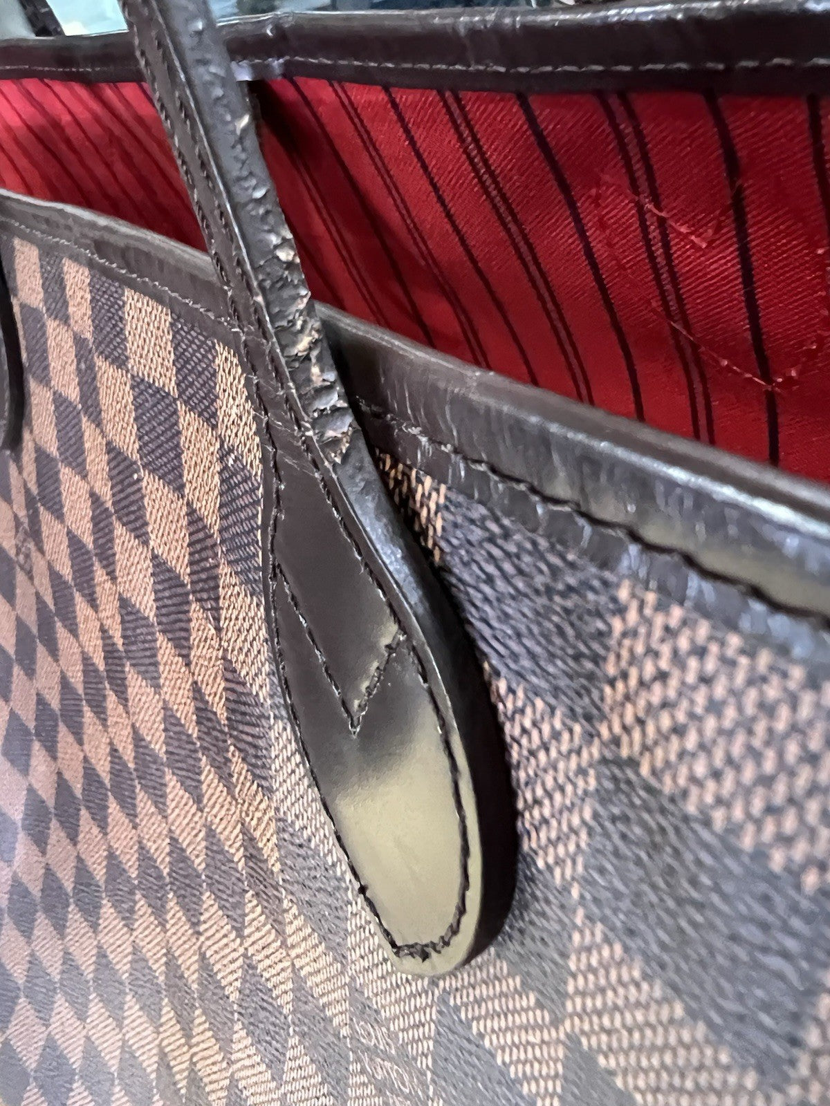 Louis Vuitton Neverfull GM Damier Ebene Retail $2200 W/Box Duster & Insert