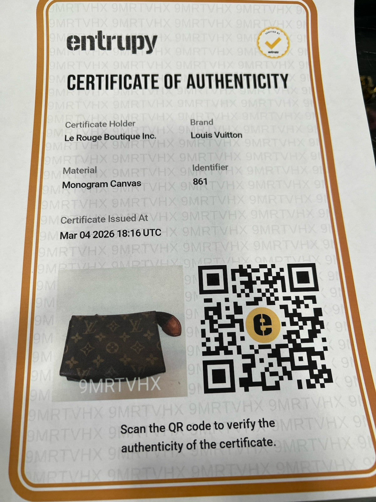 Louis Vuitton Monogram Toiletry Duo W/ Certificates Of Authenticity Sz 26 & 15