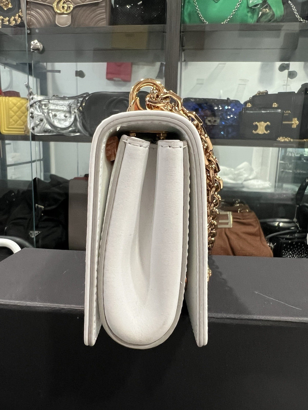 Dolce & Gabbana Mini White Borocco Girls Phone Bag Box & Duster