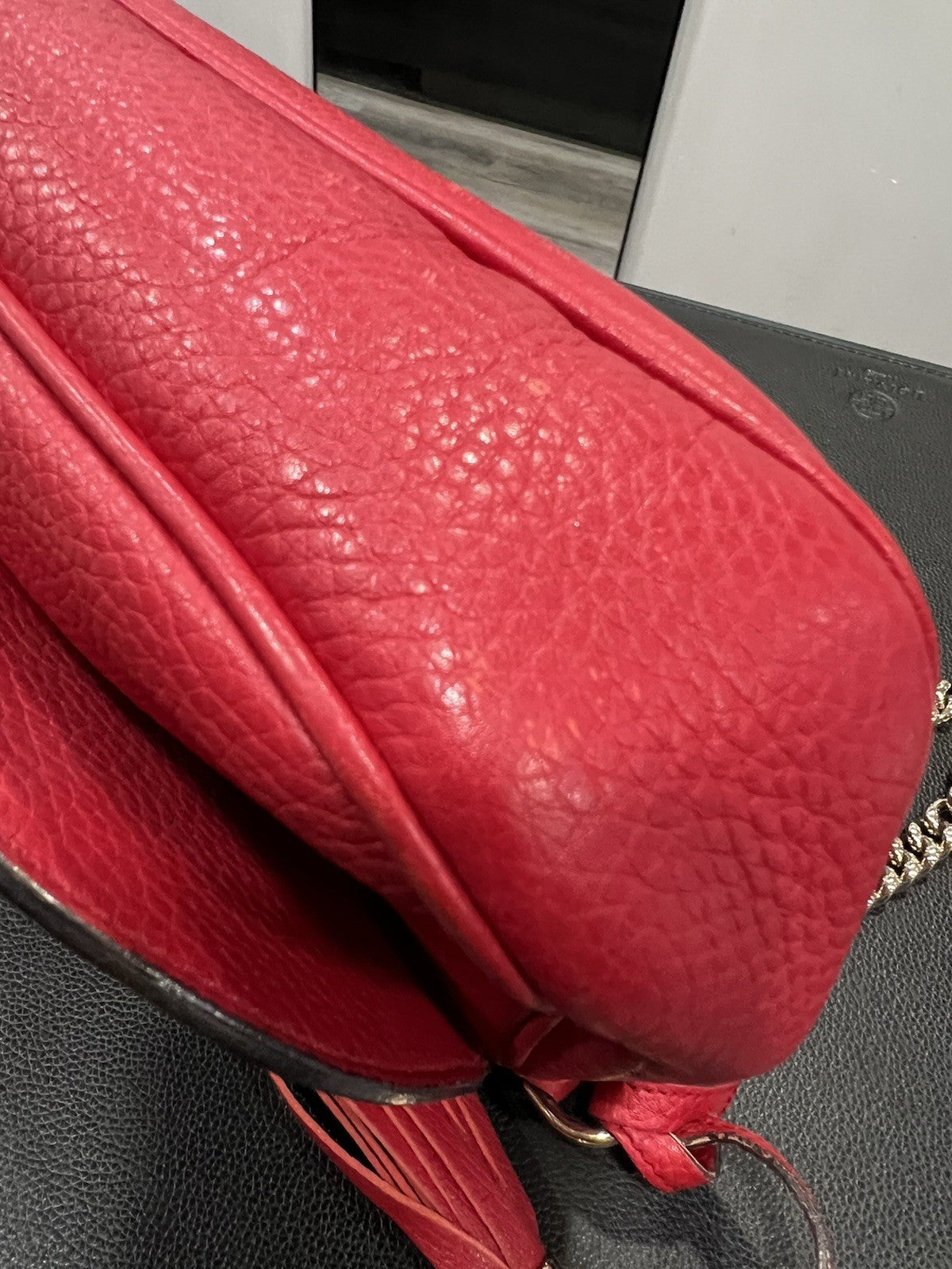 Gucci Red Classic Soho Flap Bag W/Authenticity