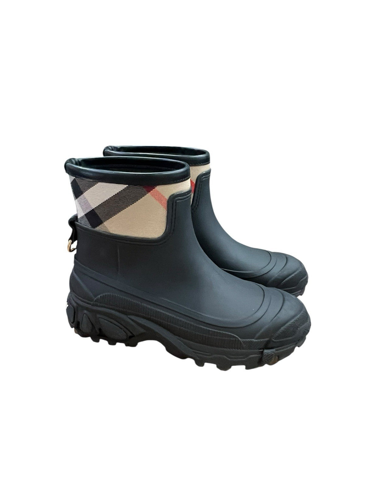 Burberry Plaid Short Rainboots Size 38/US8