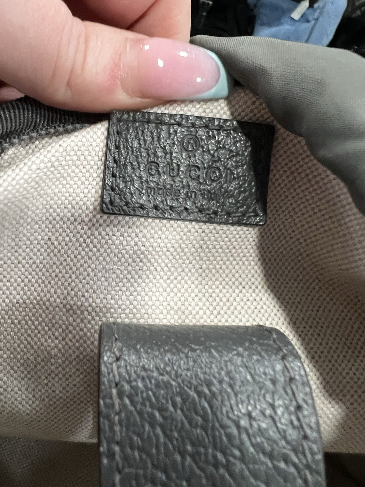 Gucci Ophidia Grey Backpack With Authenticity