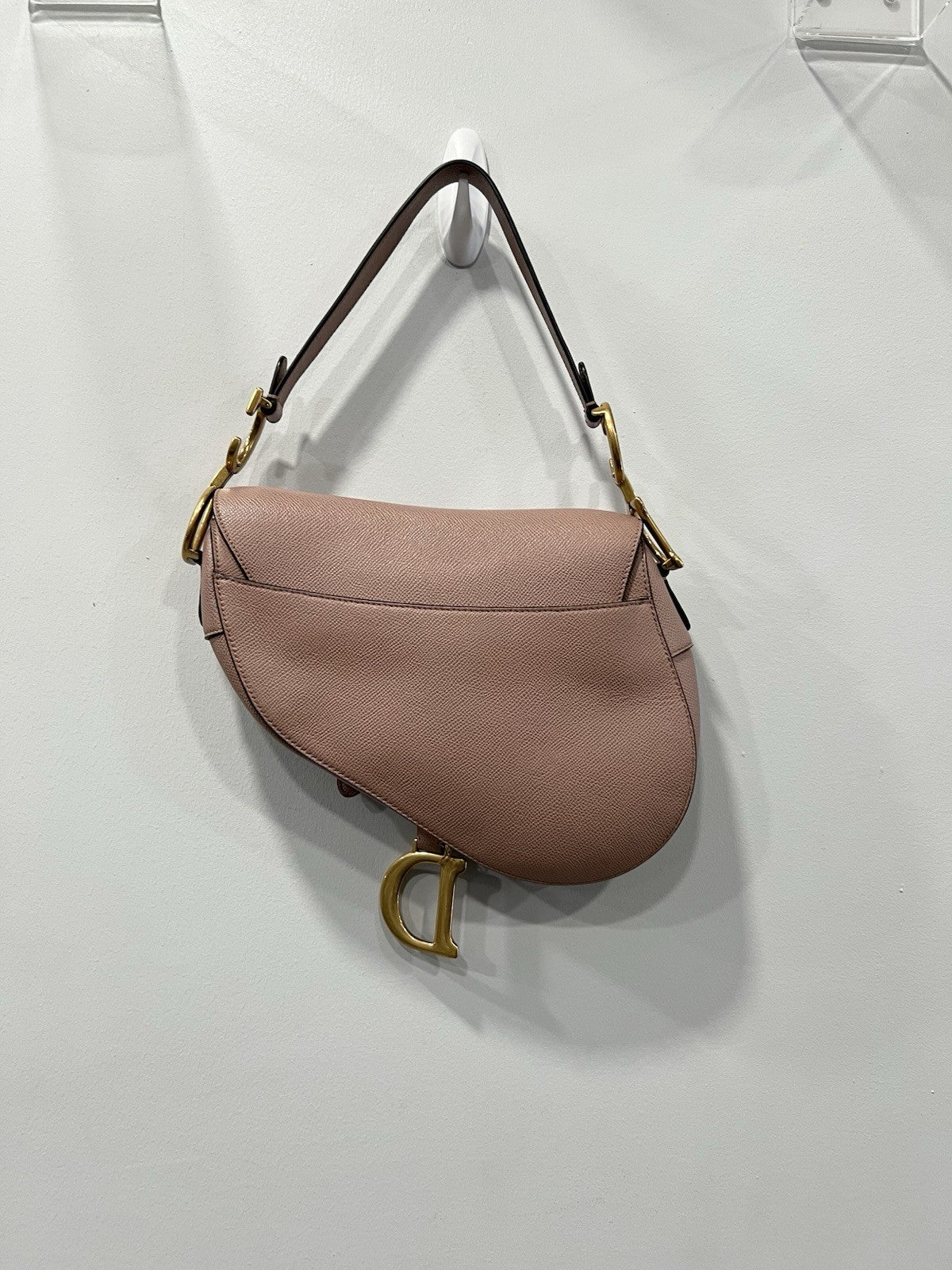 Chrisitan Dior Blush Grained Calfskin Saddle Bag