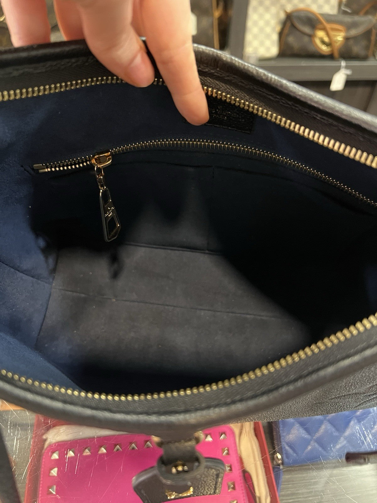 Louis Vuitton CarryAll PM Noir Empriente W/ Box Duster Certificate Retail $3350