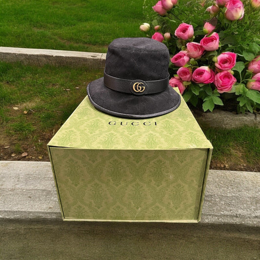 Gucci GG Canvas Double G Bucket Hat New In Box Sz M