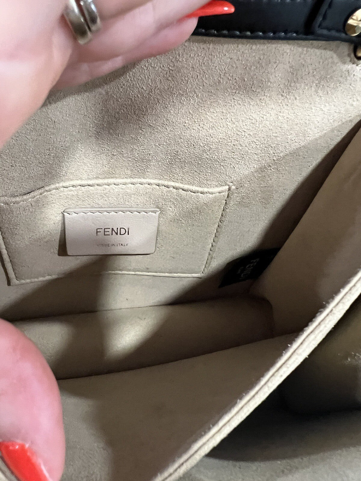 Fendi Kan U Small Top Handle Bag W/Certificate of Authenticity