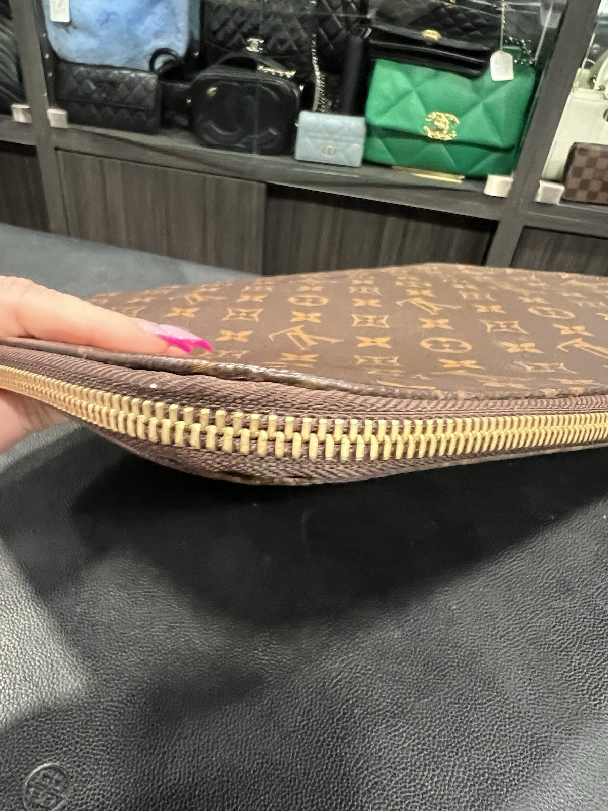 Louis Vuitton Poche Documents Portfolio Case W/Duster & Authenticity