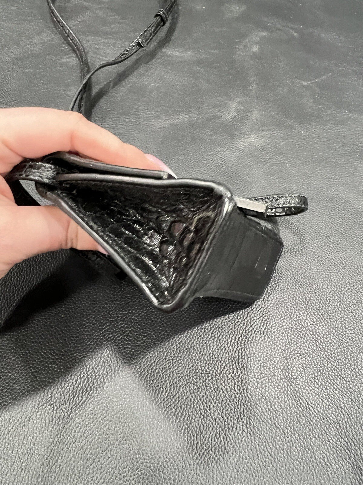 Balenciaga Mini Croc Embossed Crossbody Bag AUTHENTIC