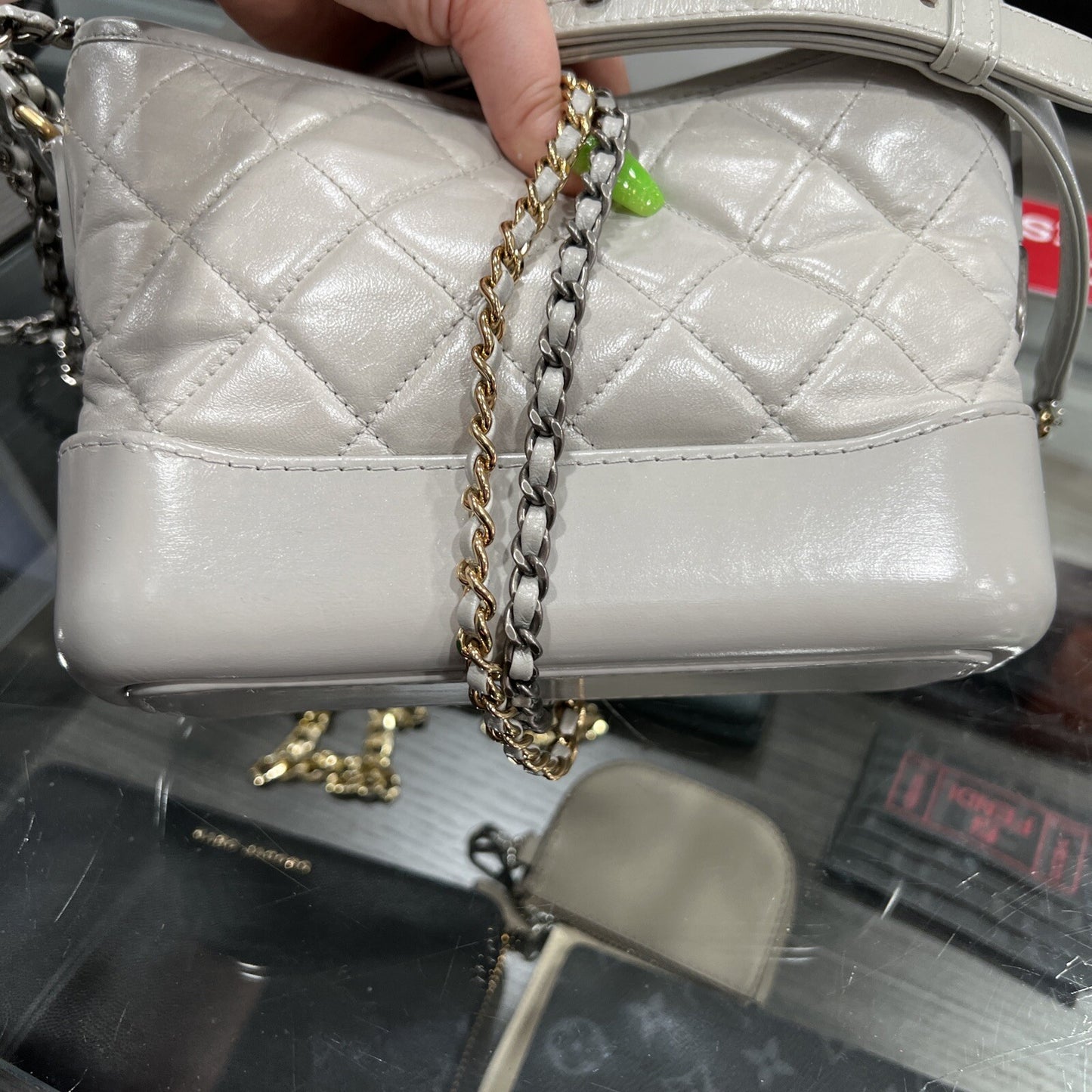 Chanel Gabrielle Small Taupe Multi Chain Bag W/Certificate Of Authenticity