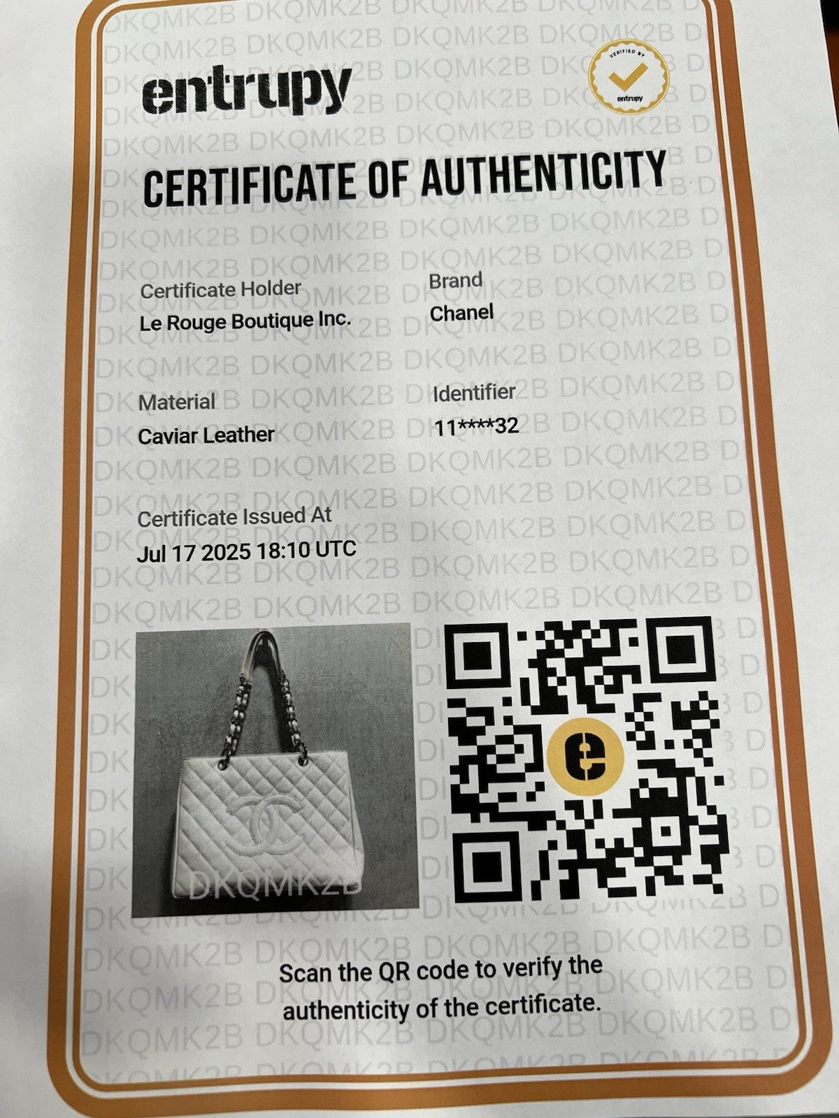 Chanel Caviar Quilted Grand Shopping Tote GST White W/Authenticity