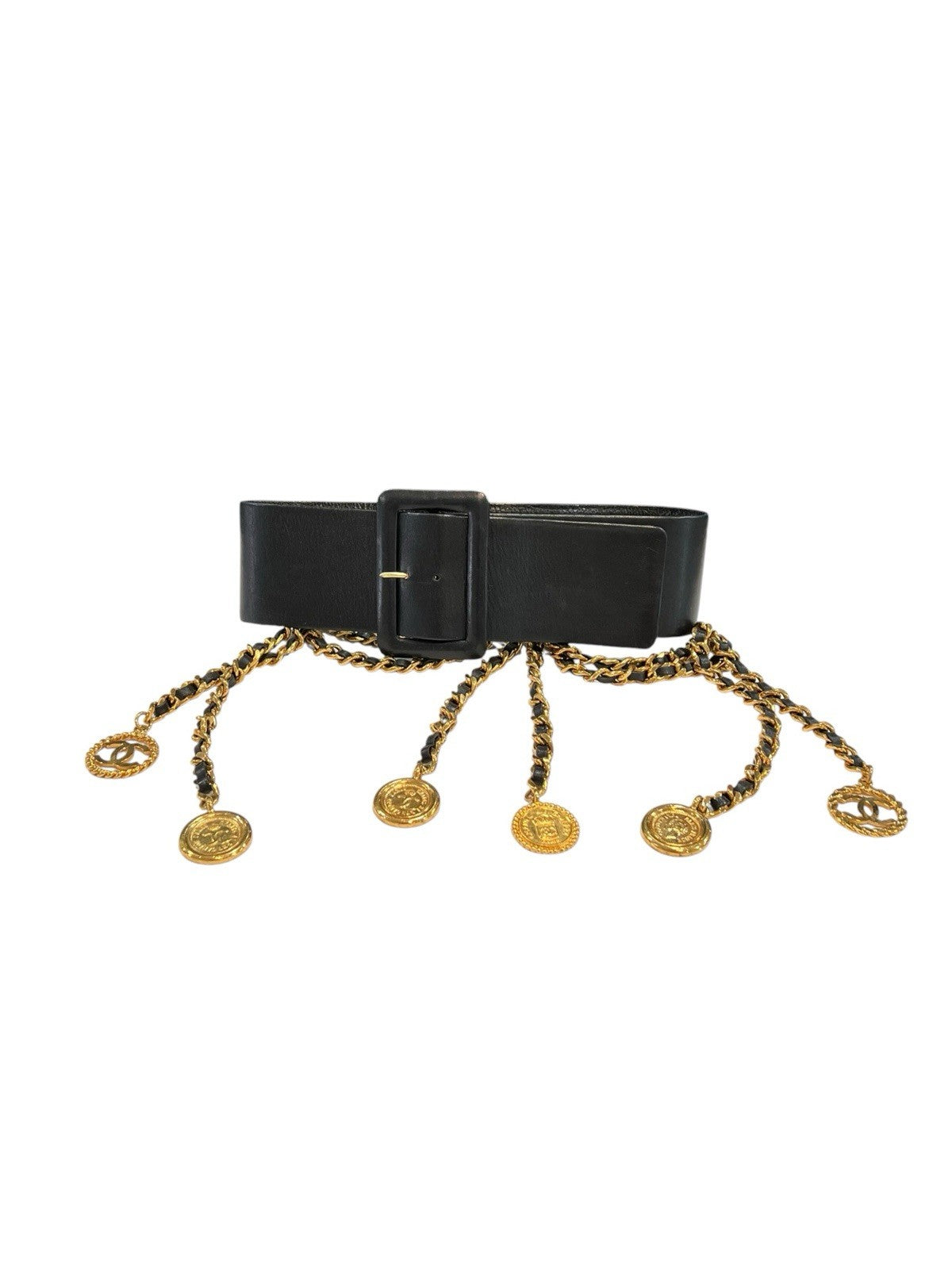 Chanel Runway 1992 Multi Chain Medallion Belt With Authenticity Size 26"