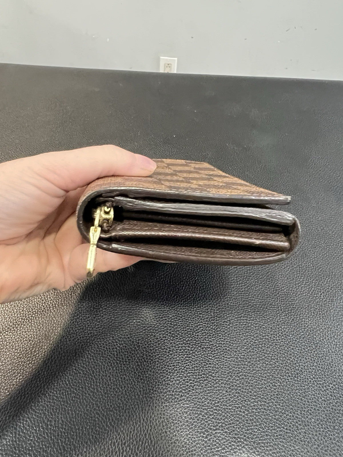 Louis Vuitton Damier Ebene Porte Monnaie Billets Tresor Wallet W/Authenticity