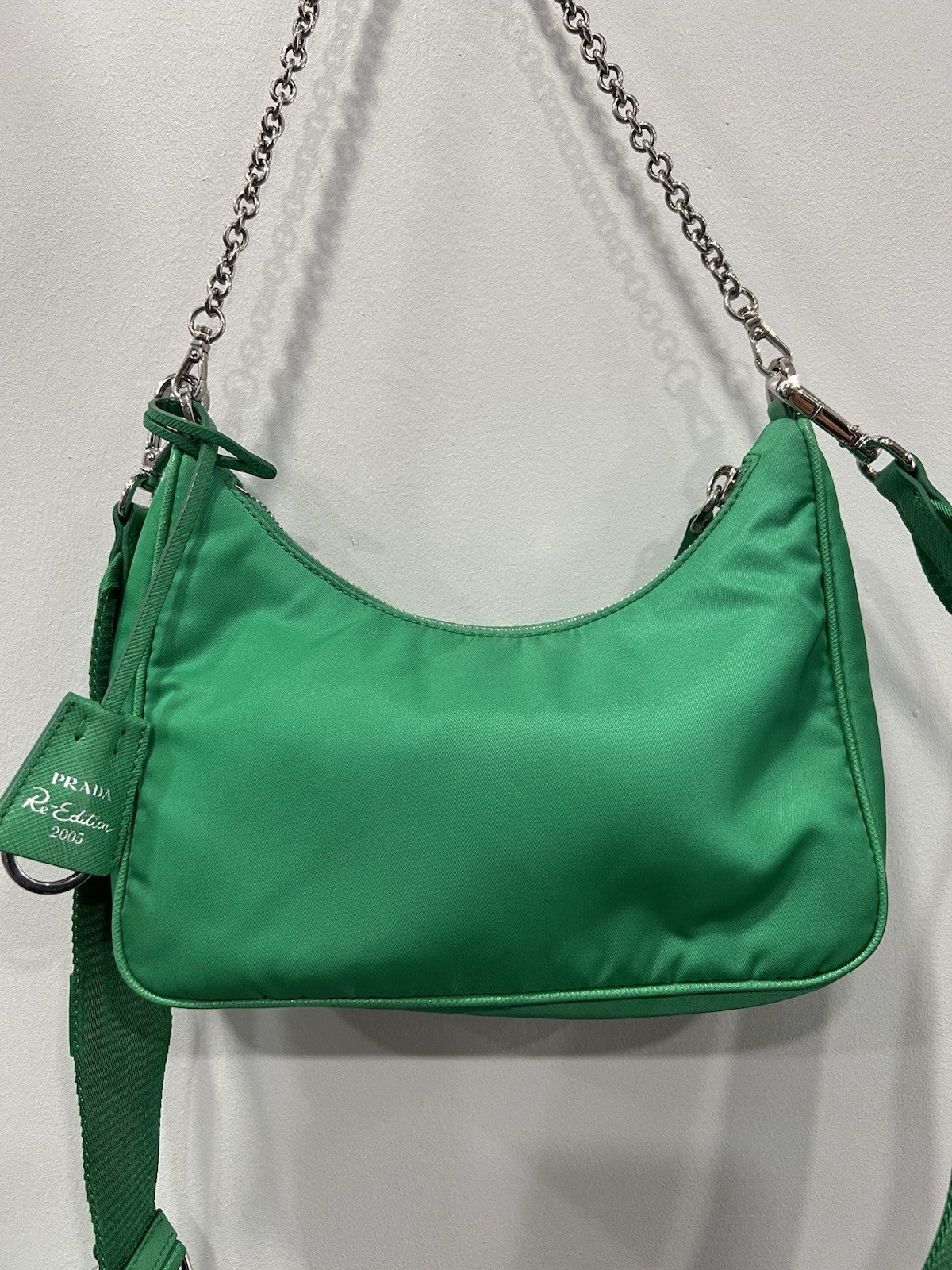 Prada Nylon Green Re-Edition 2005 With Certificate Of Authenticity