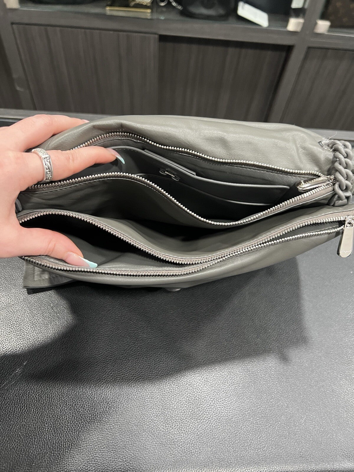 Ferragamo Leather Padded Viva Bow Shoulder Bag