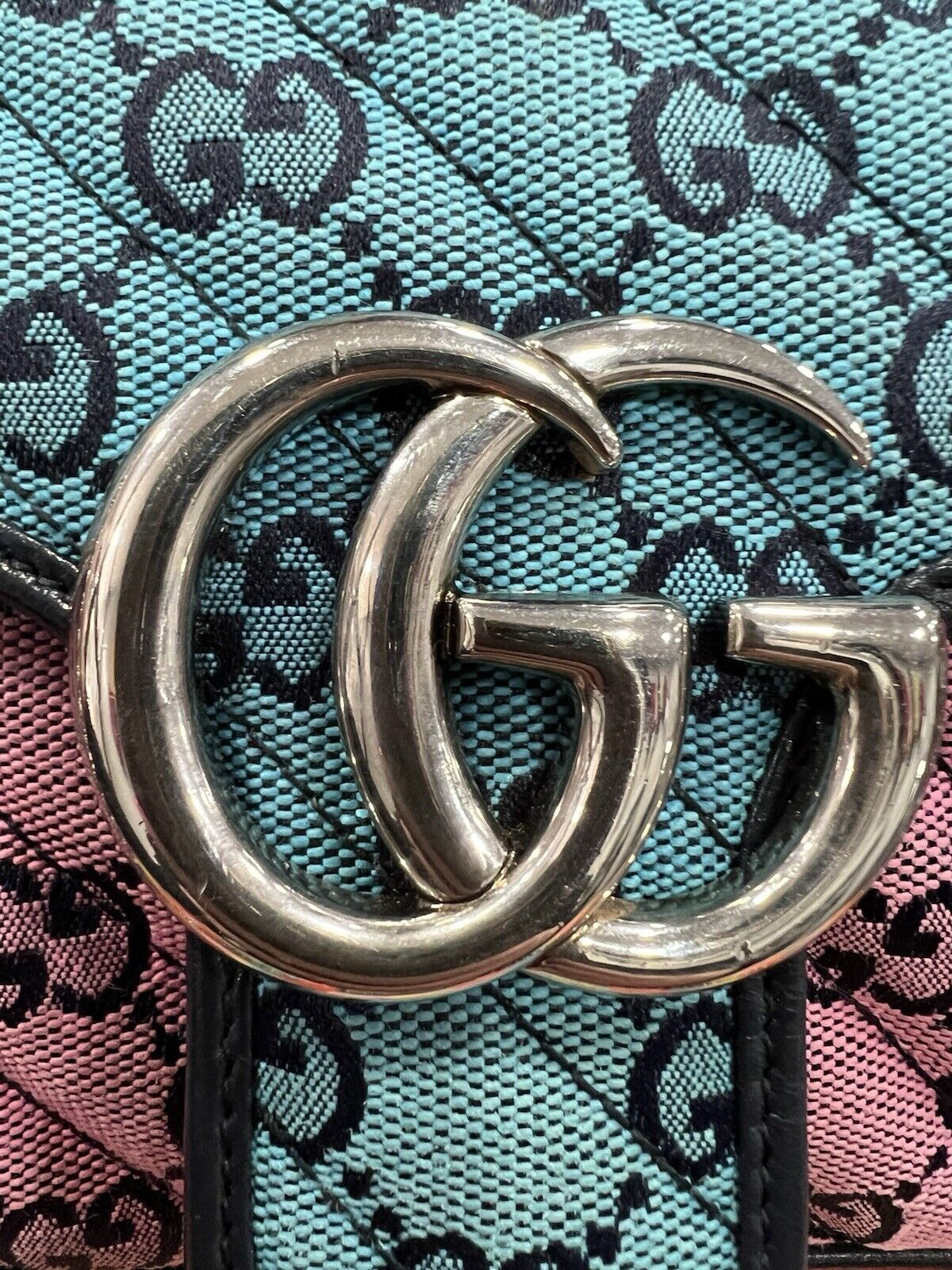 Gucci GG Marmont Flap Bag Diagonal Quilted GG Canvas Small LTD ED.