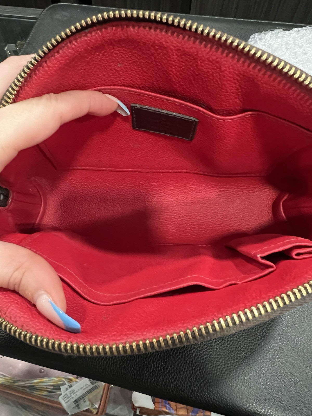 Louis Vuitton Damier Ebene GM Cosmetic Pouch