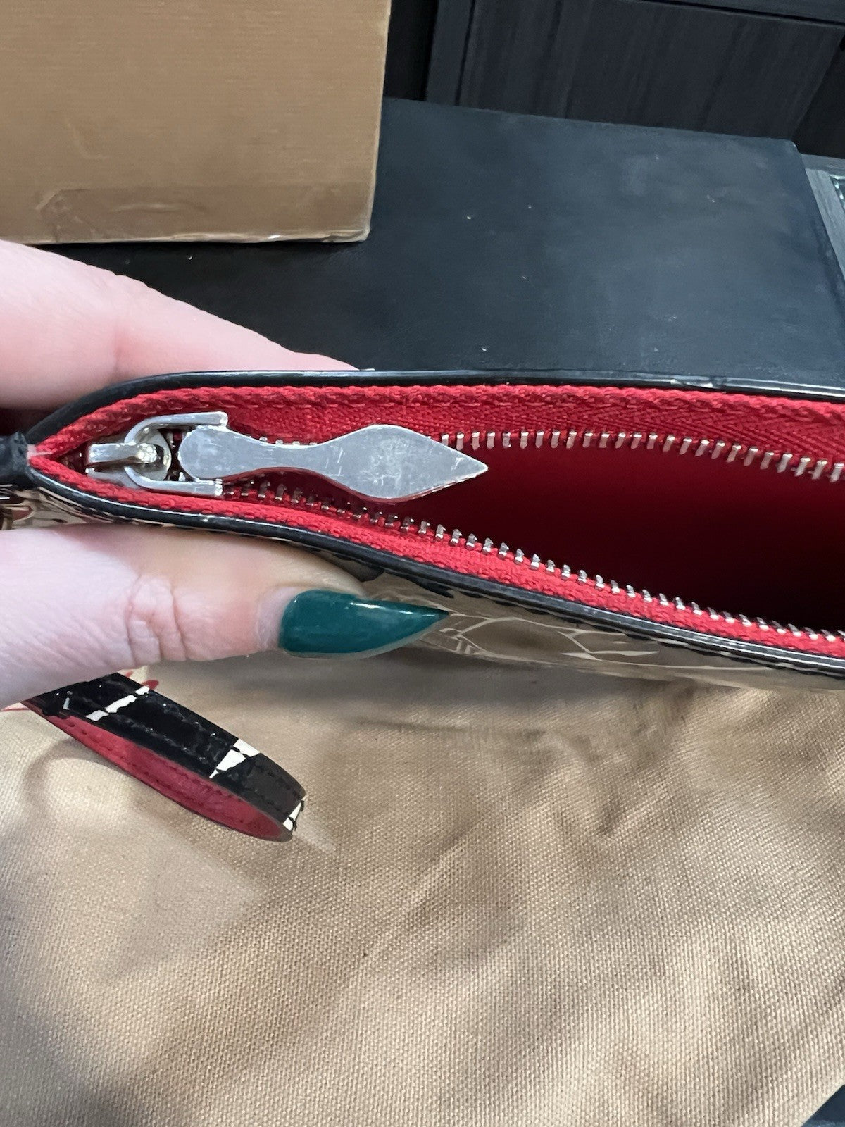 Christian Louboutin Metro Graffiti Cabata Small Tote W/Box Duster & Authenticity
