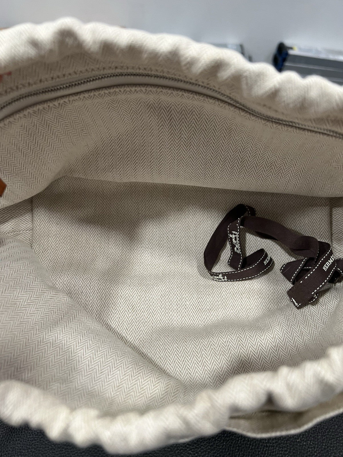 Hermes Cloth Fourbi 25 Pouch With Certificate Of Authenticity