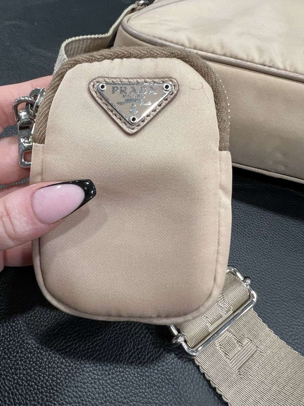 Prada Nylon Beige Re-Edition Re-Nylon Crossbody