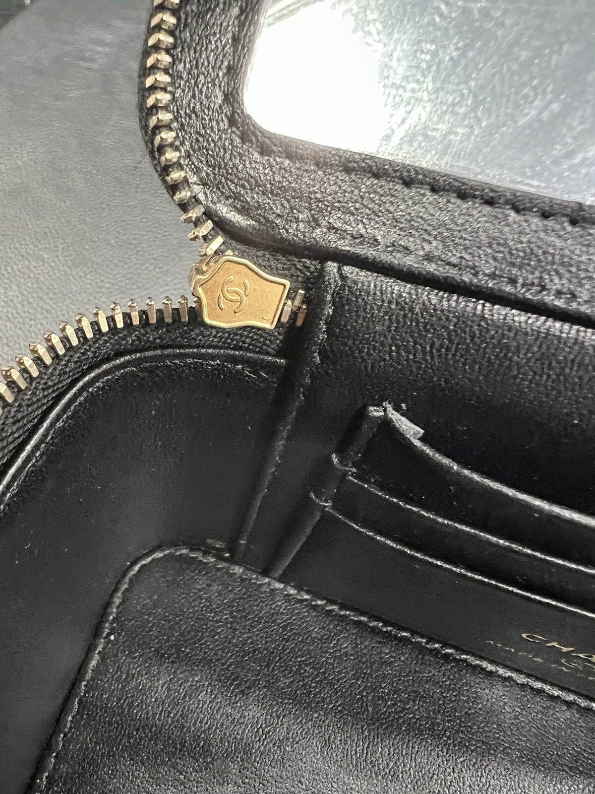 Chanel Charm Chain Vanity Lambskin Case W/Certifiacte Of Authenticity