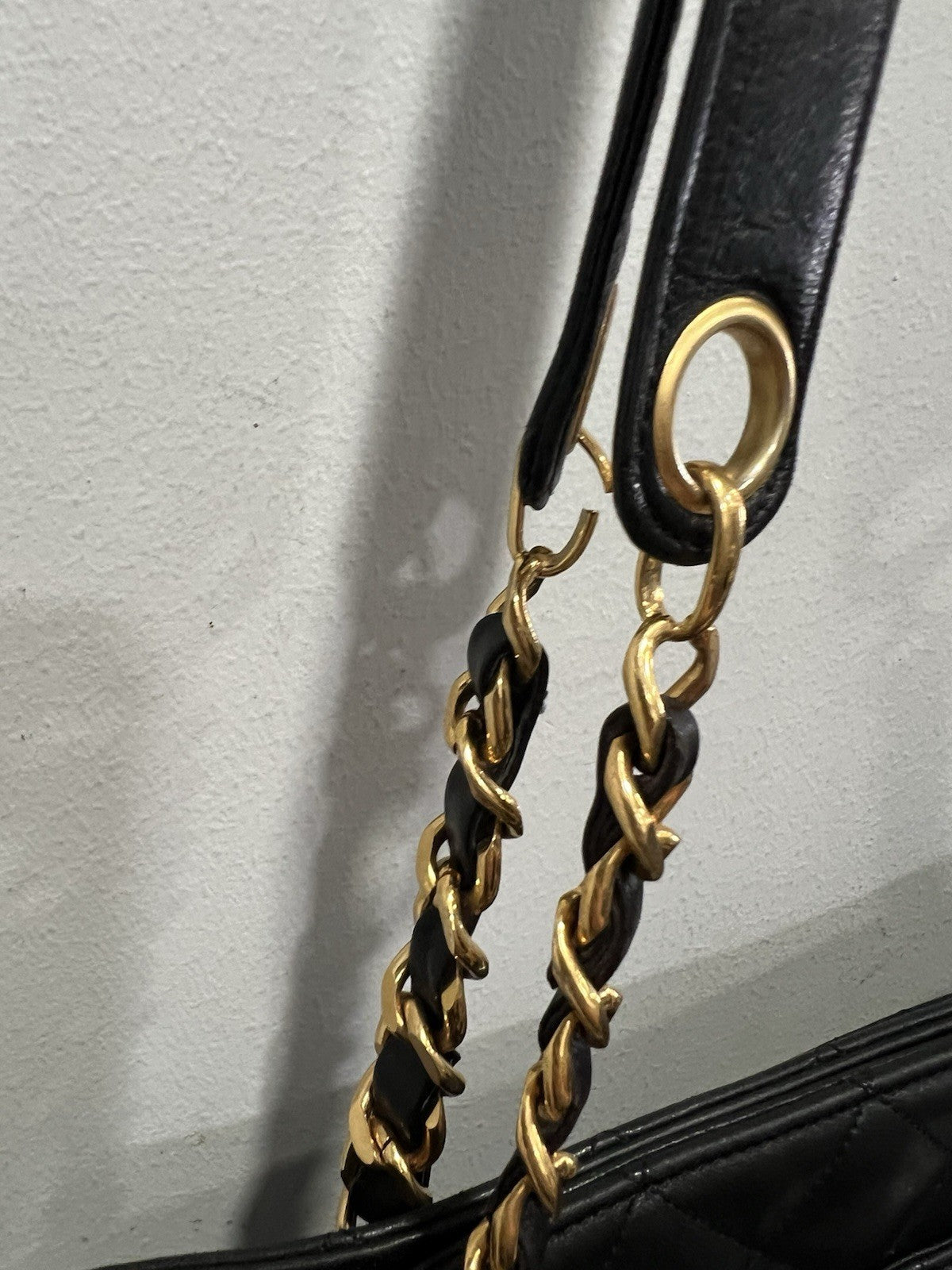 Chanel RARE Collectors Lambskin 24k Gold Plated Hardware Chain Tote Bag