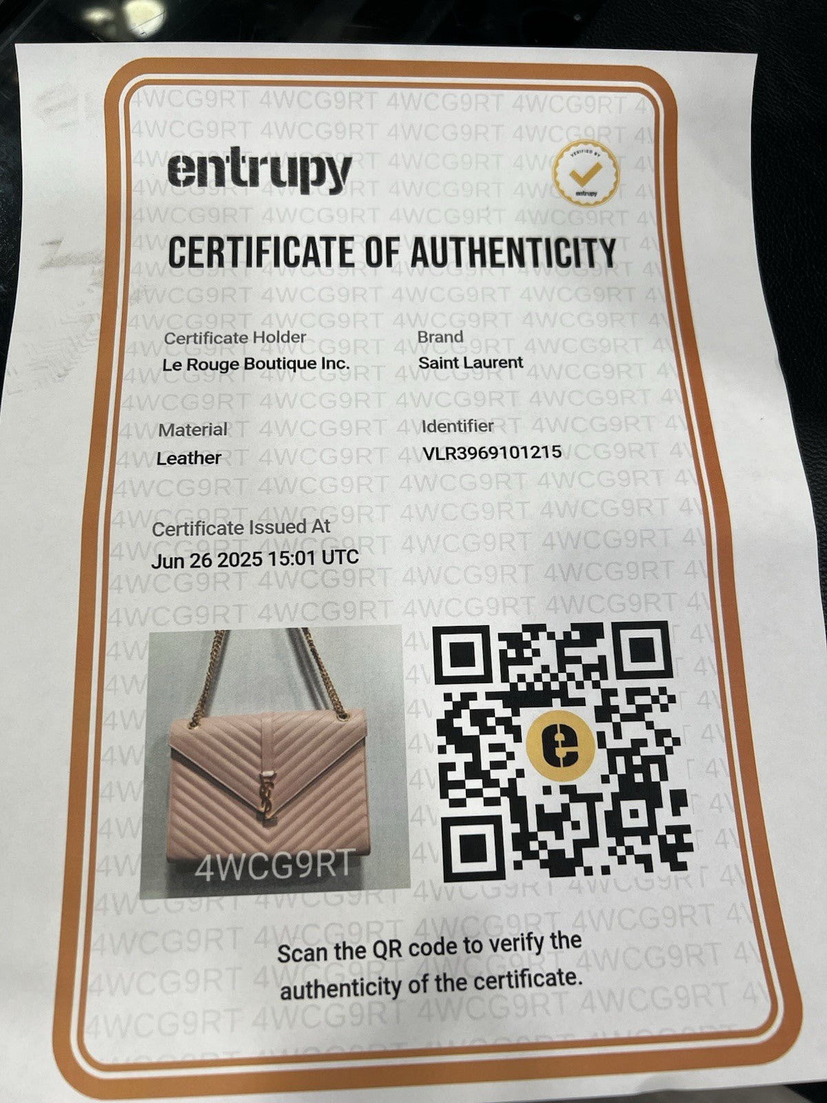 YSL Saint Laurent Leather Envelope Large Blush Pink Chain Bag