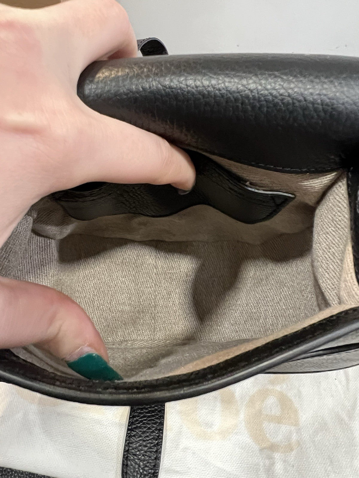Chloe Black Leather Marcie Crossbody Bag W/Duster & Authenticity